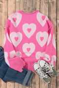 Peach Love Heart With Pearls Sweater | Dress In Beauty