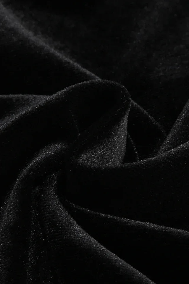 Black long sleeve beaded mini dress - View 10 | WEUXS