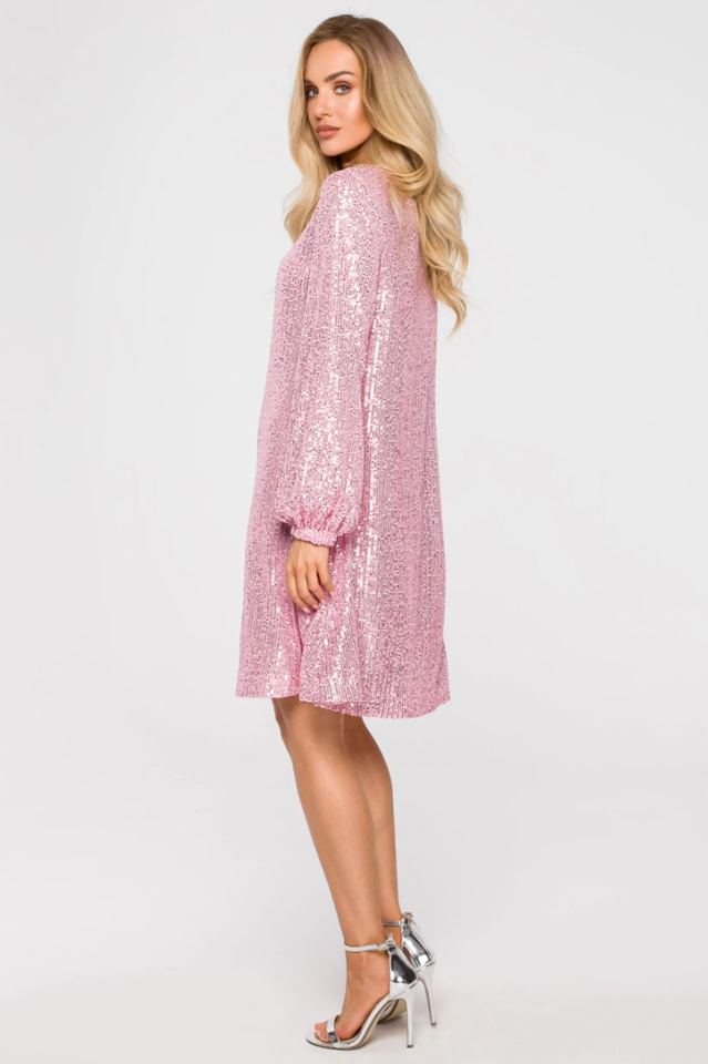 Sequin Dress With Puff Sleeves | Dress In Beauty