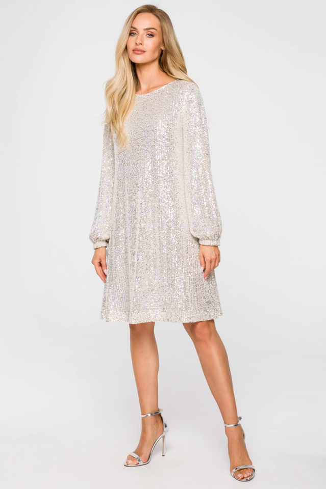 Sequin Dress With Puff Sleeves | Dress In Beauty