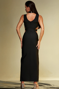 Simone Black Bandage Long Dress | Dress In Beauty