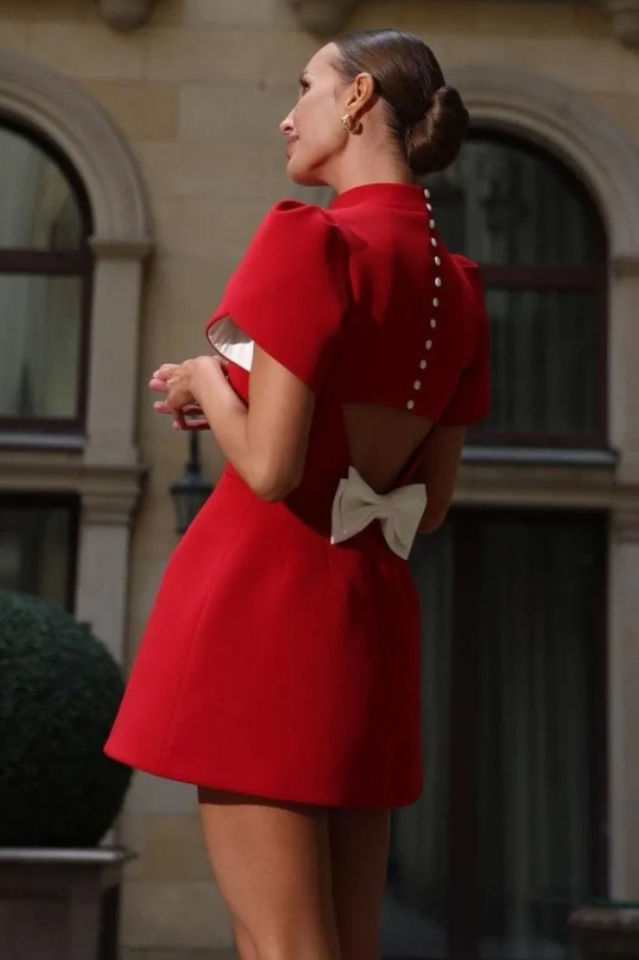 Adela Cut-out Bowknot Mini Dress | Dress In Beauty