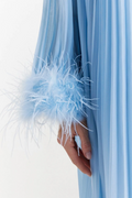 Yvonne Diamante Feathered Pleated Dress | Dress In Beauty