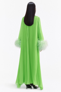 Yvonne Diamante Feathered Pleated Dress | Dress In Beauty