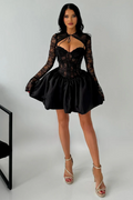 Lace Bolero & Corset Flare Minidress Set | Dress In Beauty