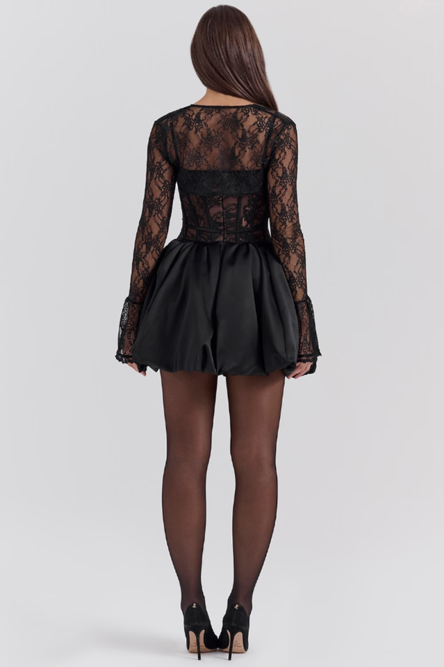 Lace Bolero & Corset Flare Minidress Set | Dress In Beauty