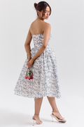 English Porcelain Print Strapless Sundress | Dress In Beauty