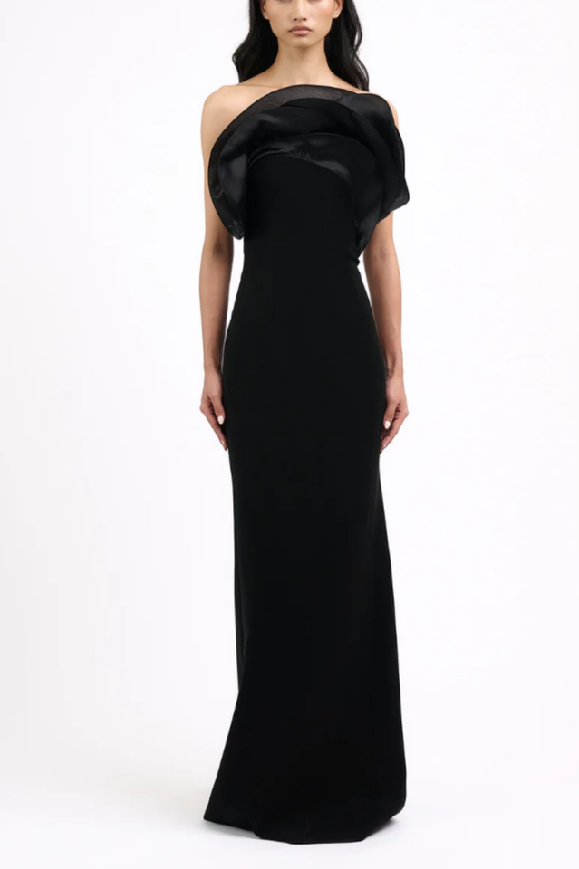 The Ruffle Wave Column Gown | Dress In Beauty