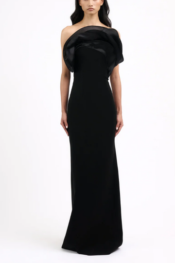 The Ruffle Wave Column Gown | Dress In Beauty