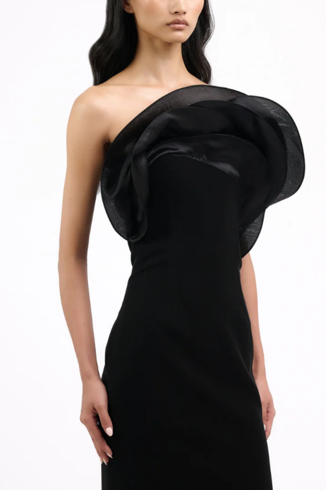 The Ruffle Wave Column Gown | Dress In Beauty