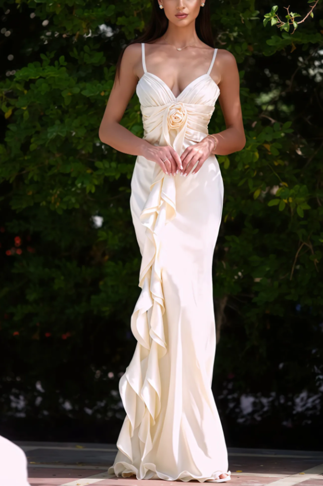 Paige 3D Floral Halter Maxi Dress | Dress In Beauty