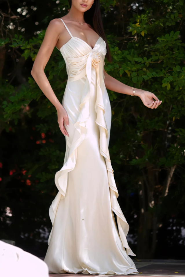 Paige 3D Floral Halter Maxi Dress | Dress In Beauty