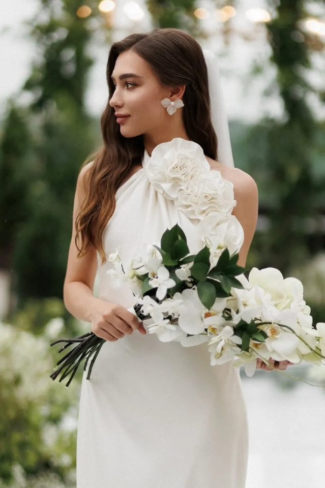 Isabel Halterneck Floral Applique Maxi Dress | Dress In Beauty