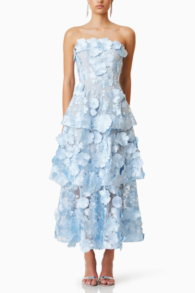 Selene Maxi Tiered 3D Dress | Dress In Beauty