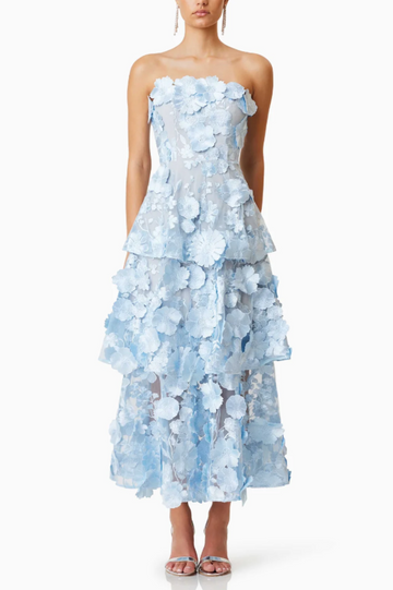 Selene Maxi Tiered 3D Dress | Dress In Beauty