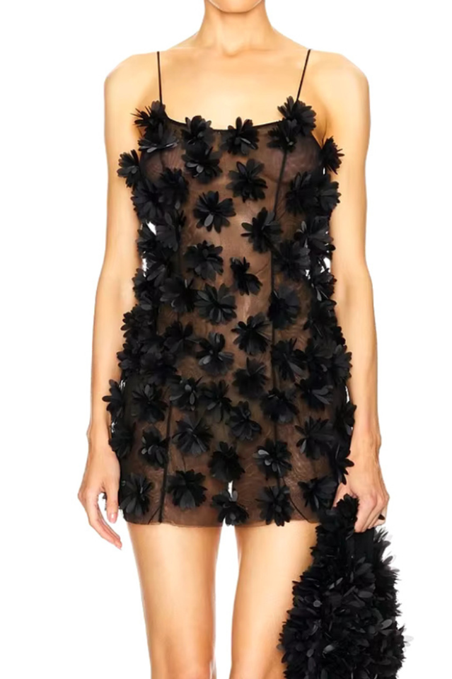 Floral Detail Mesh Dress | Dress In Beauty