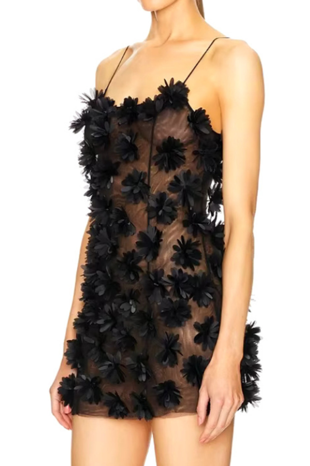 Floral Detail Mesh Dress | Dress In Beauty