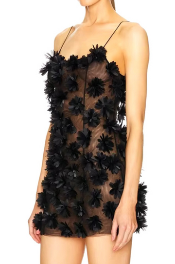 Floral Detail Mesh Dress | Dress In Beauty