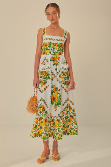 Papaya Salad Scarf Print Maxi Sundress | Dress In Beauty