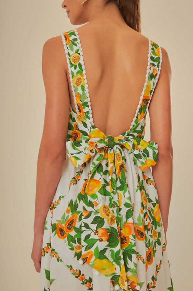 Papaya Salad Scarf Print Maxi Sundress | Dress In Beauty