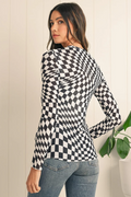 Rory Checkered Mesh Top | Dress In Beauty