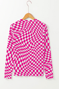 Rory Checkered Mesh Top | Dress In Beauty