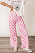 Pep Talk Checker Knit Pants | Dress In Beauty