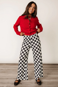 Pep Talk Checker Knit Pants | Dress In Beauty