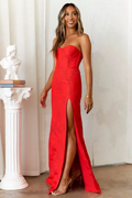 Strapless Occasion High Spilt Maxi Dress | Dress In Beauty