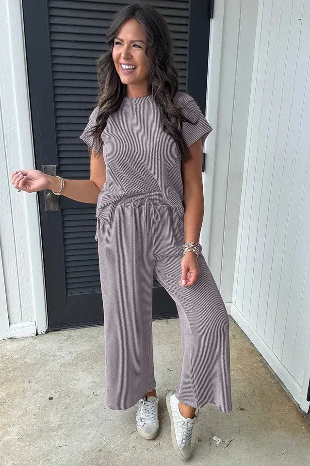 Women's Knit Lounge Set - View 7 | WEUXS