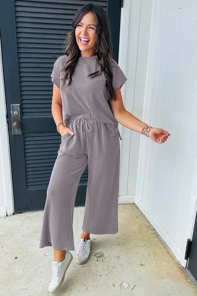 Women's Knit Lounge Set - View 8 | WEUXS