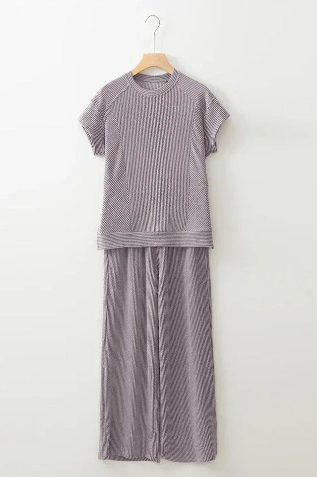 Women's Knit Lounge Set - View 9 | WEUXS