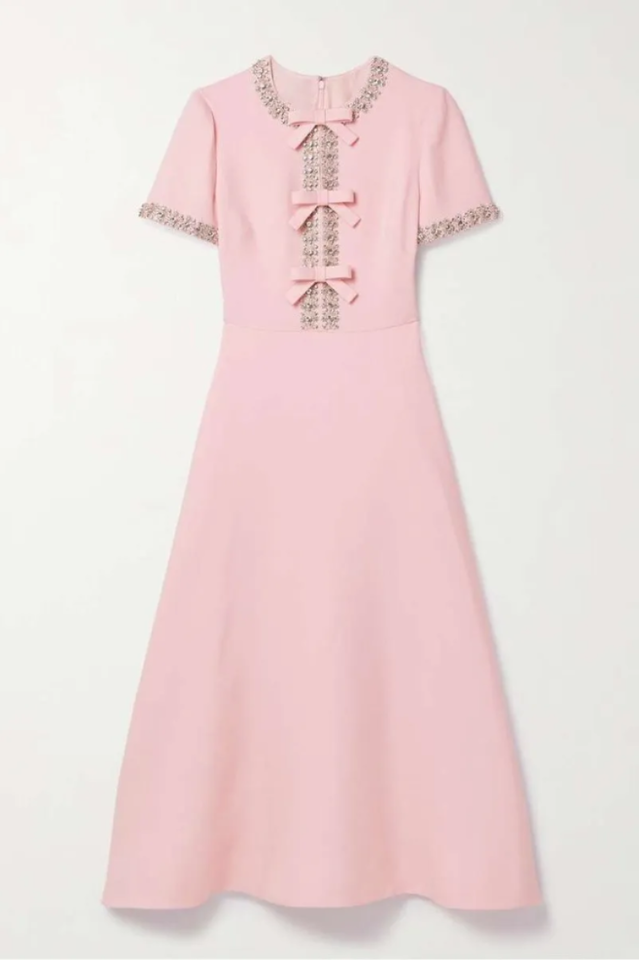 Zoe Bowknot Crystal-Embellished Midi Dress | Dress In Beauty