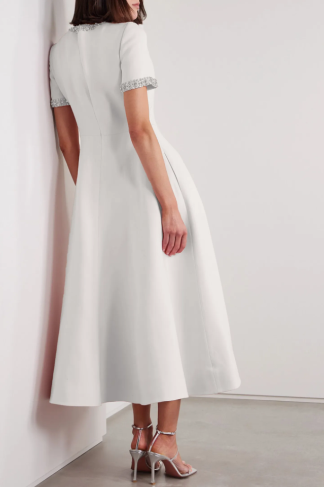 Zoe Bowknot Crystal-Embellished Midi Dress | Dress In Beauty