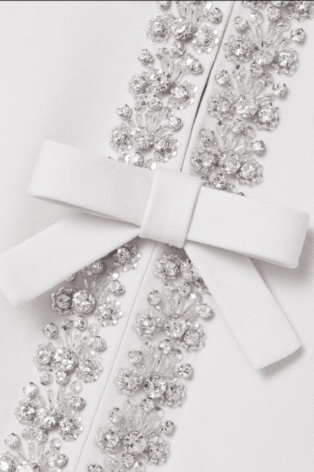 Zoe Bowknot Crystal-Embellished Midi Dress | Dress In Beauty