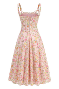 Clarabelle Pink Meadow Print Cotton Sundress | Dress In Beauty