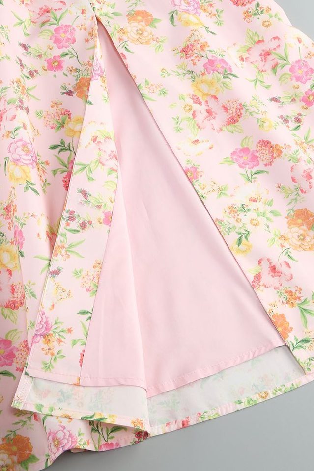 Clarabelle Pink Meadow Print Cotton Sundress | Dress In Beauty