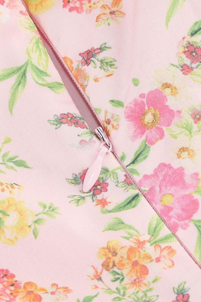 Clarabelle Pink Meadow Print Cotton Sundress | Dress In Beauty