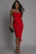 Strapless Sleeveless Tassels Midi Bandage Dress | Dress In Beauty