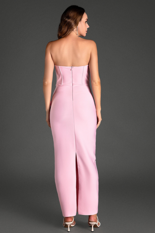 Marwond Corset Strapless 3D Floral Dress | Dress In Beauty