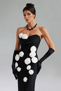 Marwond Corset Strapless 3D Floral Dress | Dress In Beauty