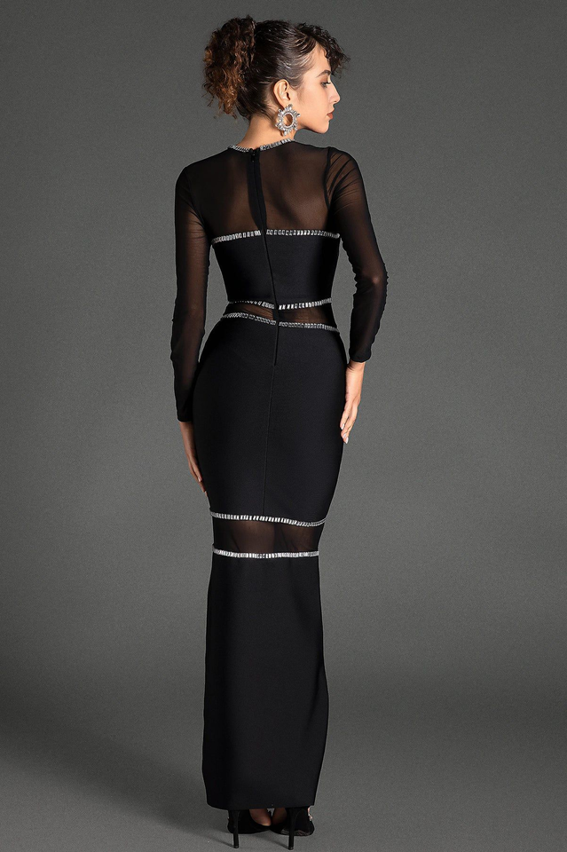 Boyle Black Mesh Bandage Dress | Dress In Beauty