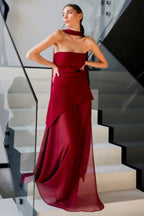 Florence Asymmetrical Chiffon Maxi Dress - View 8 | WEUXS