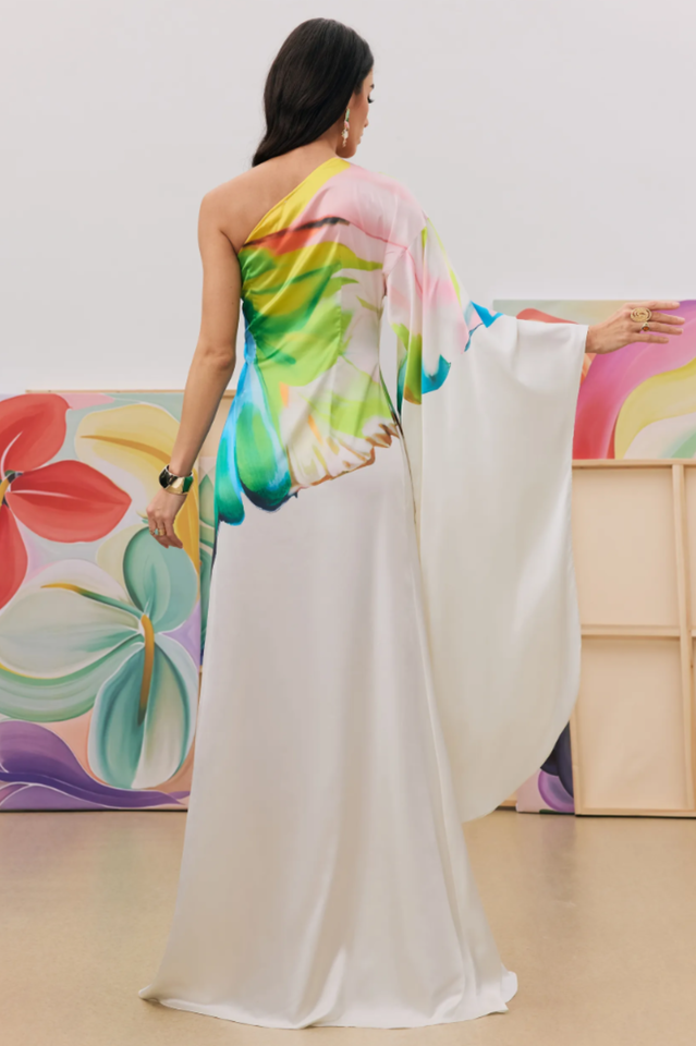 Bernice Printed Single Sleeve Maxi Dress | Dress In Beauty