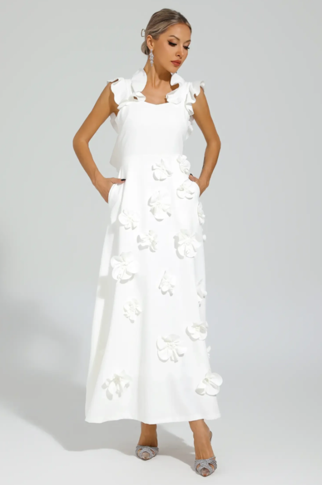 Ansel White Flower Slip Dress | Dress In Beauty