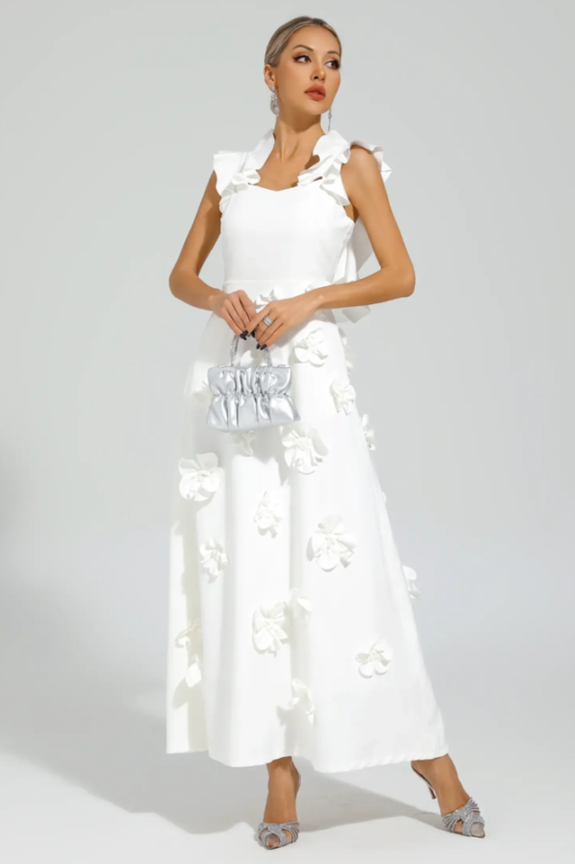 Ansel White Flower Slip Dress | Dress In Beauty