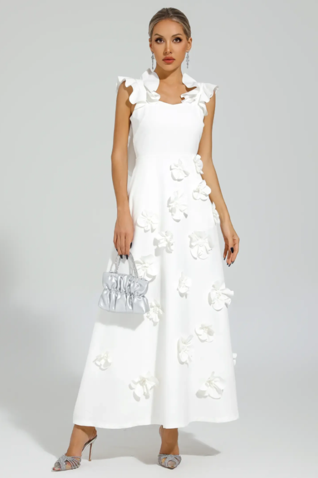 Ansel White Flower Slip Dress | Dress In Beauty