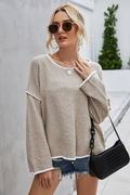 Crew Neck Pullover Long Sleeve Sweater | Dress In Beauty