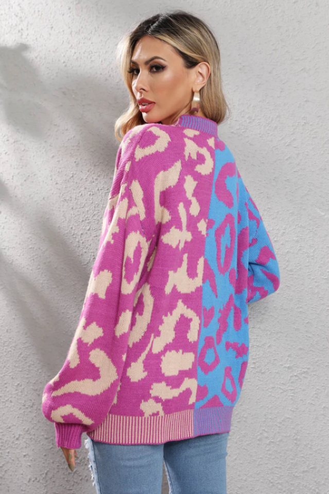 Janelle Leopard Button Up Knit Cardigan | Dress In Beauty