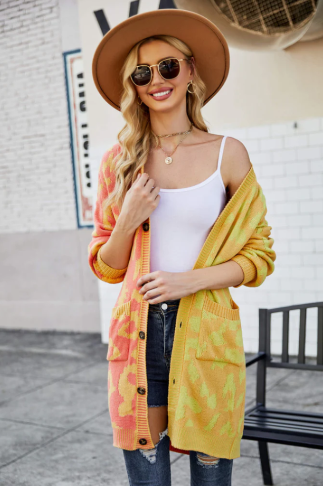 Hollis Leopard Knit Long Cardigan | Dress In Beauty